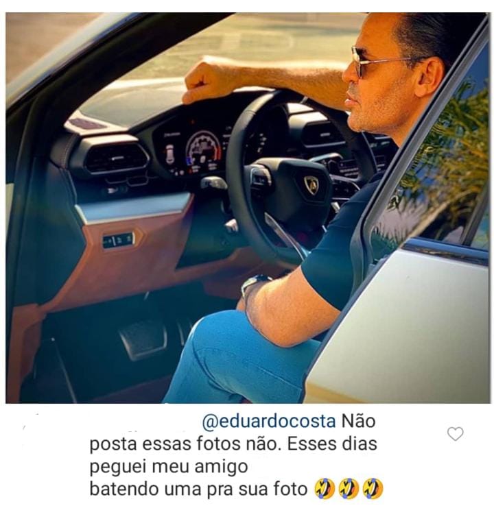 Eduardo Costa compartilha clique ousado e ostenta riqueza. Internauta surpreende com revelação inesperada. (Foto: Reprodução)