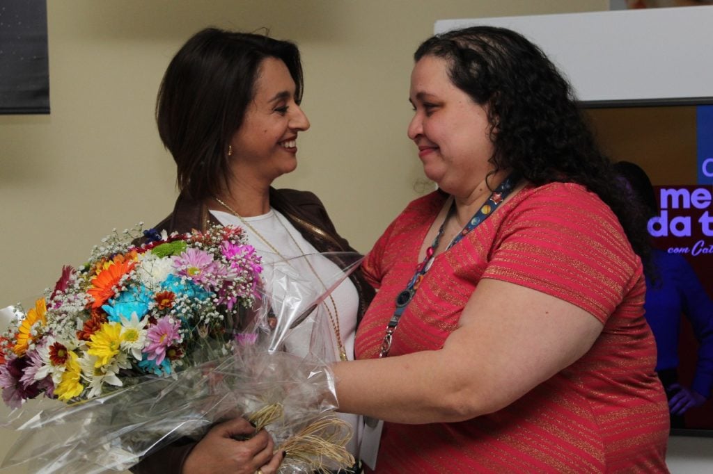 Catia Fonseca ouviu história emocionante durante evento em empresa (Foto divulgação)