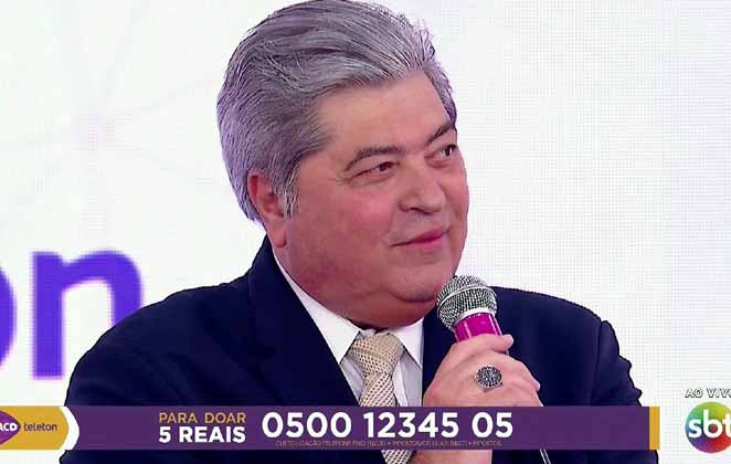 Datena no Teleton 2019 (Foto: Reprodução)