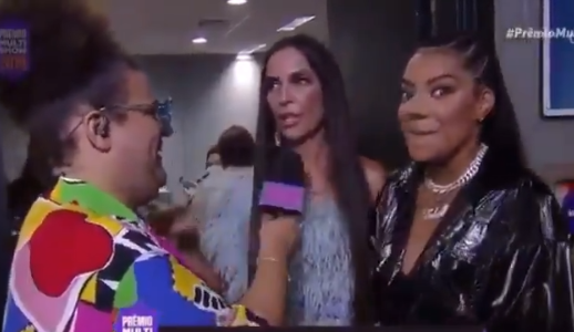 Ivete Sangalo, Gominho e Ludmilla nos bastidores do Prêmio Multishow (Foto: Reprodução/ Twitter) Anitta