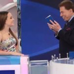 Larissa Manoela no programa do chefe, Silvio Santos (Foto: Reprodução)