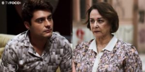 Leandro e Evelina em cena de A Dona do Pedaço (Foto: Montagem/TV Foco)