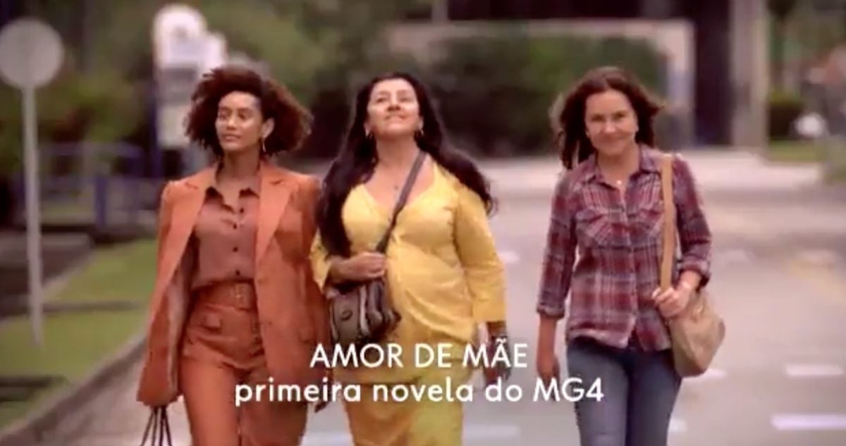 Taís Araújo, Regina Casé e Adriana Esteves são as protagonistas de Amor de Mãe da Rede Globo (Reprodução: TV Globo)