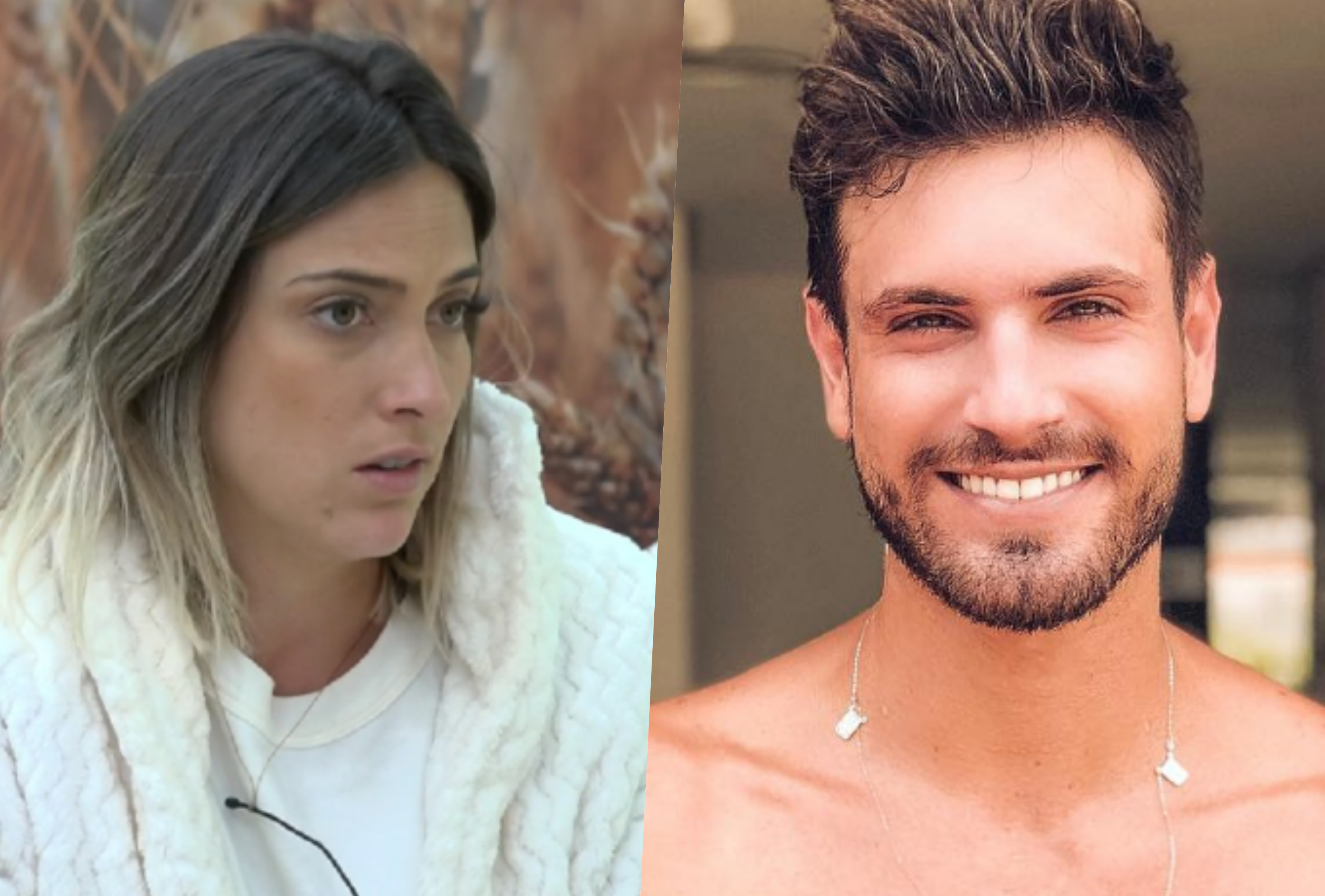 Tati Dias e Guilherme transaram na sede da Fazenda 2019 (Foto montagem: TV Foco)