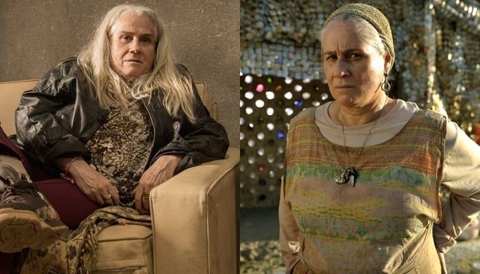 Vera Holtz como Kátia atualmente e como Lucinda na trama de João Emanuel Carneiro (Foto: Globo João Cotta/Renato Rocha Miranda)