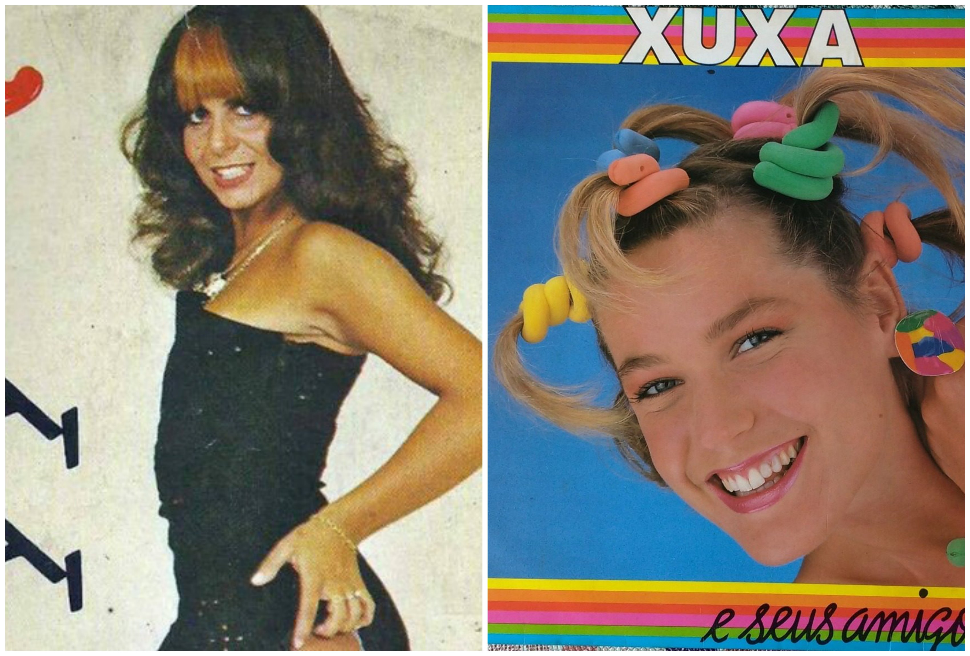 Gretchen e Xuxa em suas primeiras produções. Foto: Reprodução