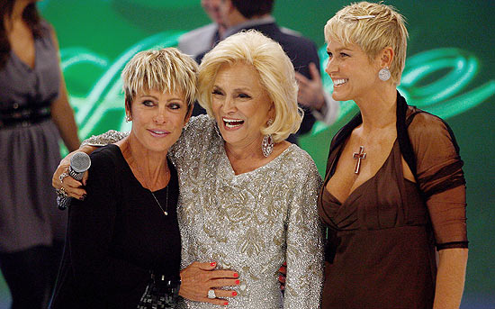 Ana Maria Braga, Hebe Camargo e Xuxa em 2010 no SBT (Imagem: Divulgação)