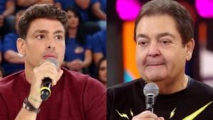 Cauã Reymond é questionado por Faustão sobres as cenas quentes nas novelas (Imagem Reprodução)