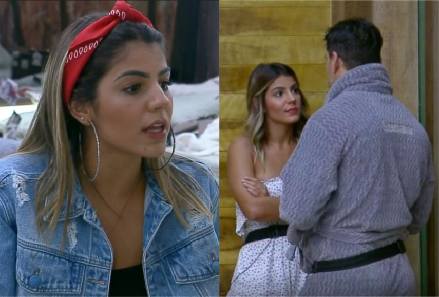 Hariany Almeida detona Lucas Viana em conversa com Viny Vieira na baia de A Fazenda 11 da Record (Montagem: Adriel Marques/TV Foco)