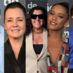 Juliano Cazarré, Adriana Esteves, Regina Casé, Taís Araújo e Chay Suede estão em Amor de Mãe da Globo (Montagem: TV Foco)