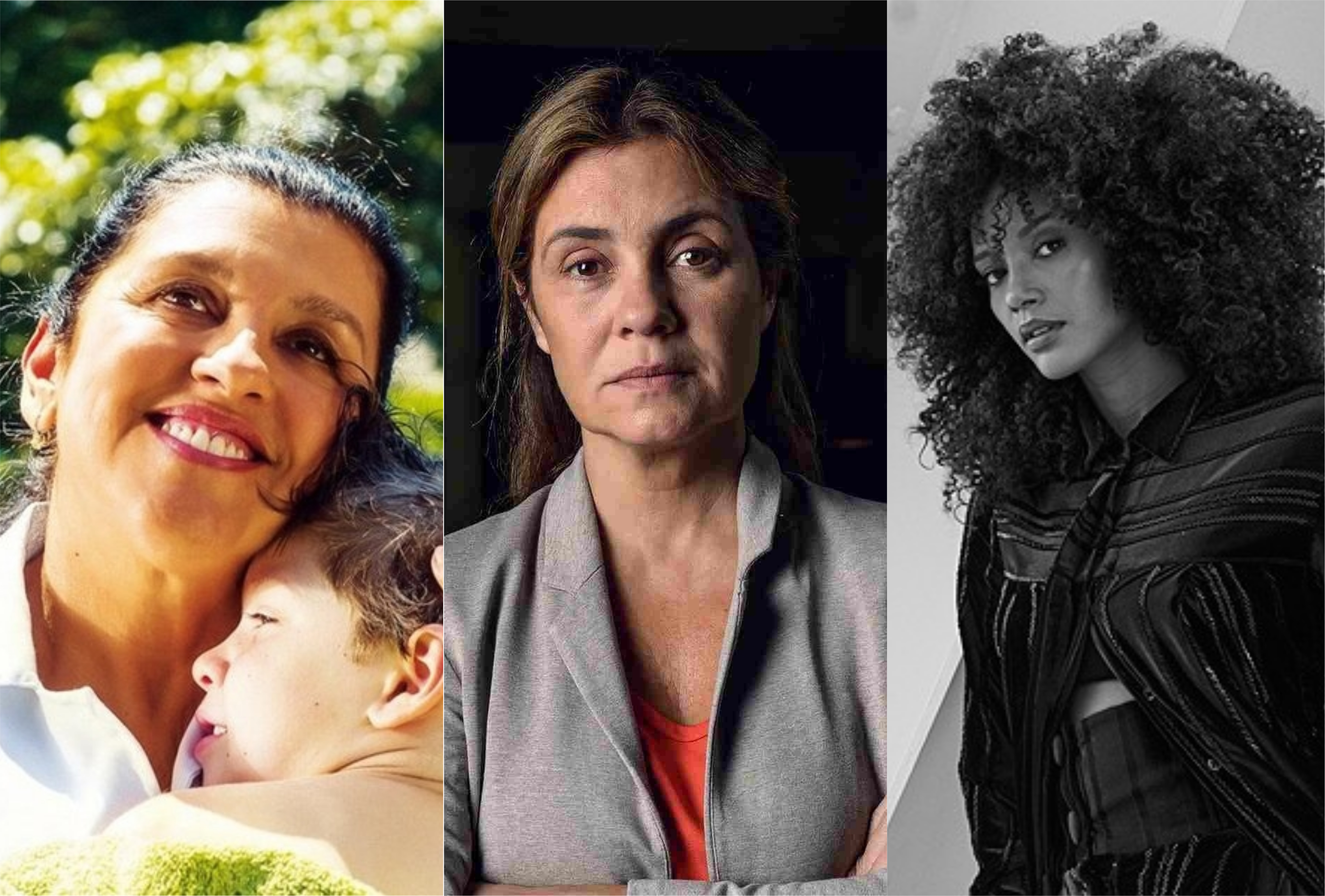 Regina Casé, Adriana Esteves e Taís Araújo protagonizam Amor de Mãe na Globo (Montagem: TV Foco)