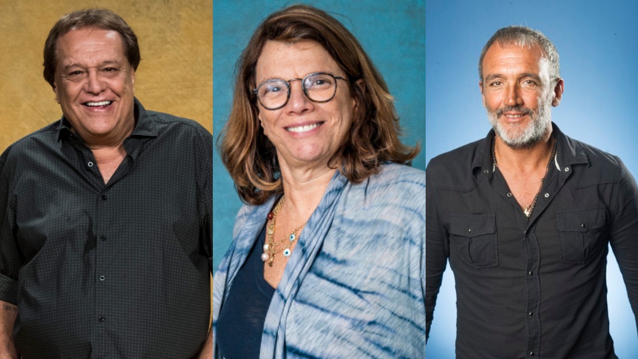 Dennis Carvalho, Denise Saraceni e Rogério Gomes, o Papinha (Foto: Divulgação/TV Globo/Montagem TV Foco)