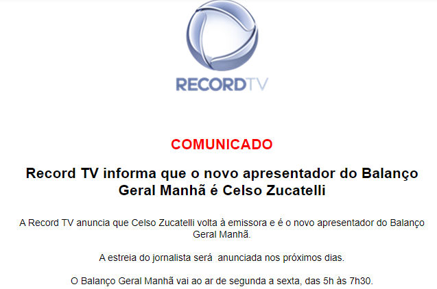 RecordTV, Celso Zucatelli