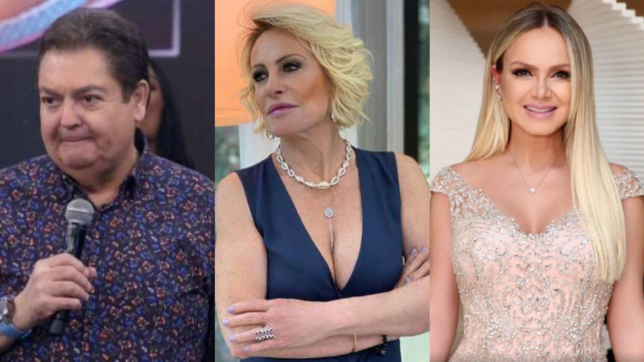 Faustão, Ana Maria Braga e Eliana (Foto: Reprodução/Montagem TV Foco)