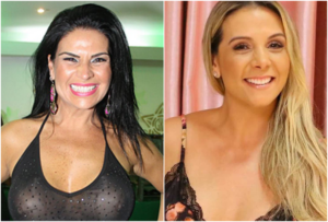 Solange Gomes e Carla Perez se envolvem em polêmica (Foto: Montagem TV Foco)