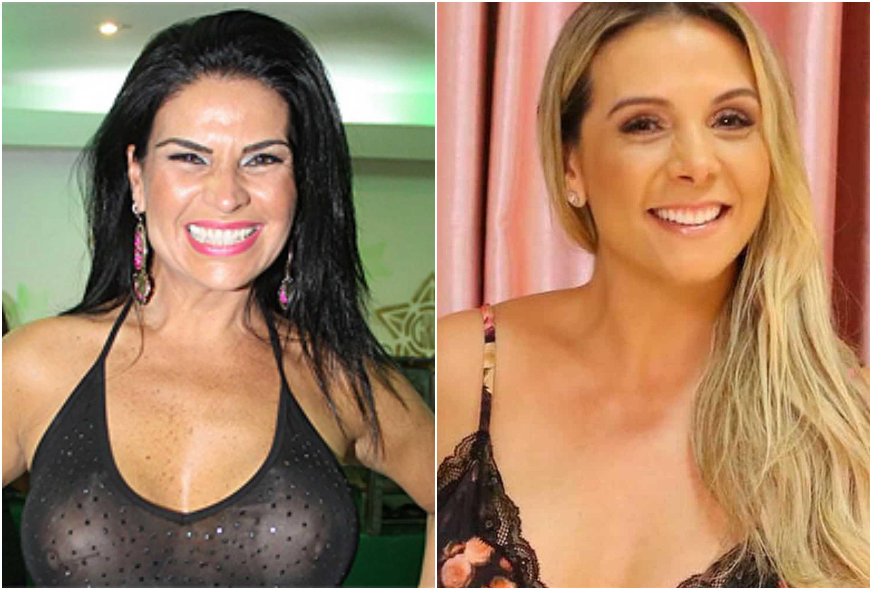 Solange Gomes e Carla Perez se envolvem em polêmica (Foto; Montagem TV Foco)