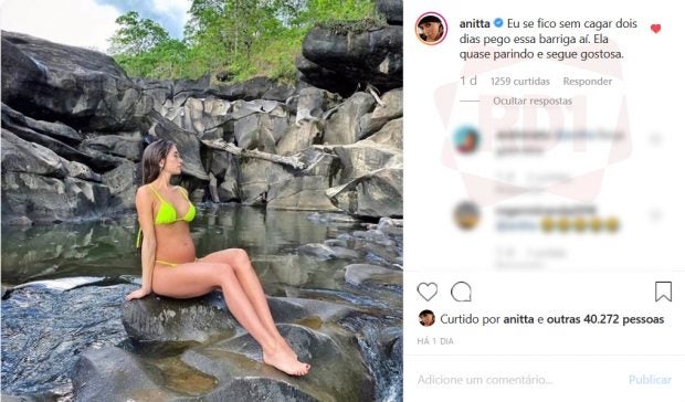 Anitta causa ao fazer piada com a gestação da esposa de Alok (Imagem: Reprodução / Instagram)