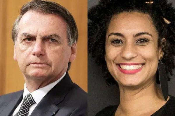 O presidente Jair Bolsonaro foi envolvido no caso da vereadora Marielle Franco (Foto: Montagem)