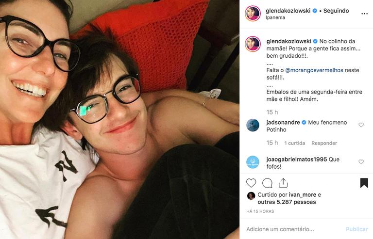 Glenda Kozlowski faz rara aparição com o filho caçula e se derrete (Foto: Instagram)