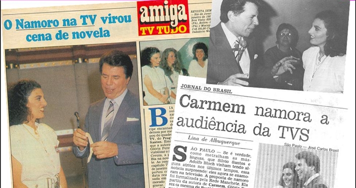 Participação de Silvio Santos na novela ganhou destaque em revista e jornais da época. (Foto: Reprodução/O Baú do Silvio/Blog Bia Sion)