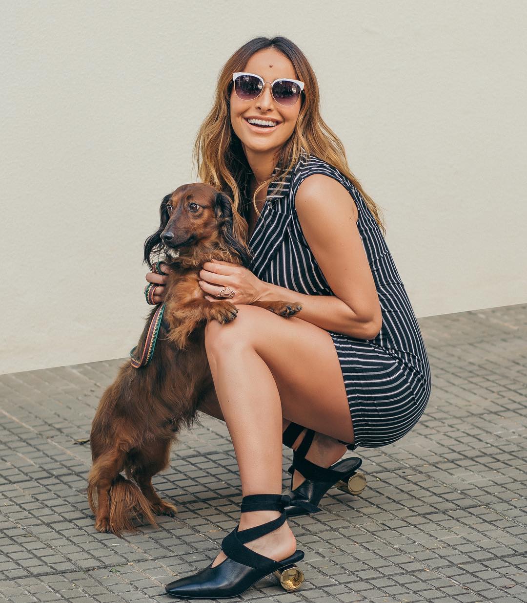 Sabrina Sato e Bernardo, seu cachorro. Foto: Reprodução