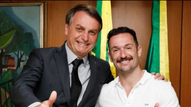 Diego Hypólito se encontra com o presidente Bolsonaro em Brasília Foto: Reprodução/Instagram