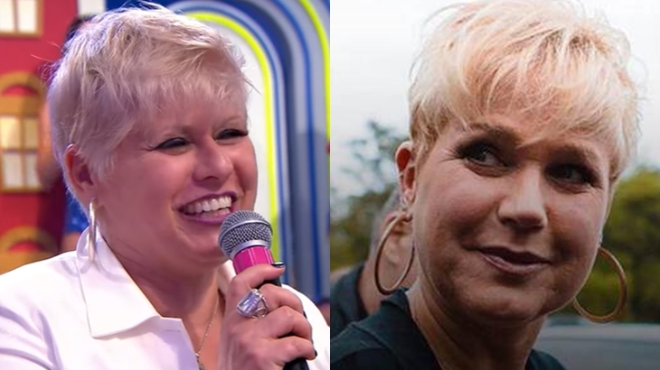 A a apresentadora da Record Xuxa e sua sósia que foi parar no SBT (Imagem: Reprodução)