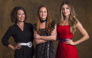 Nana ( Fabiula Nascimento ), Eliza ( Marina Ruy Barbosa ) e Paloma ( Grazi Massafera )