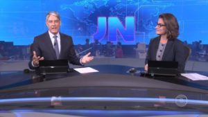 William Bonner e Renata Vasconcellos comandam o Jornal Nacional (Reprodução)