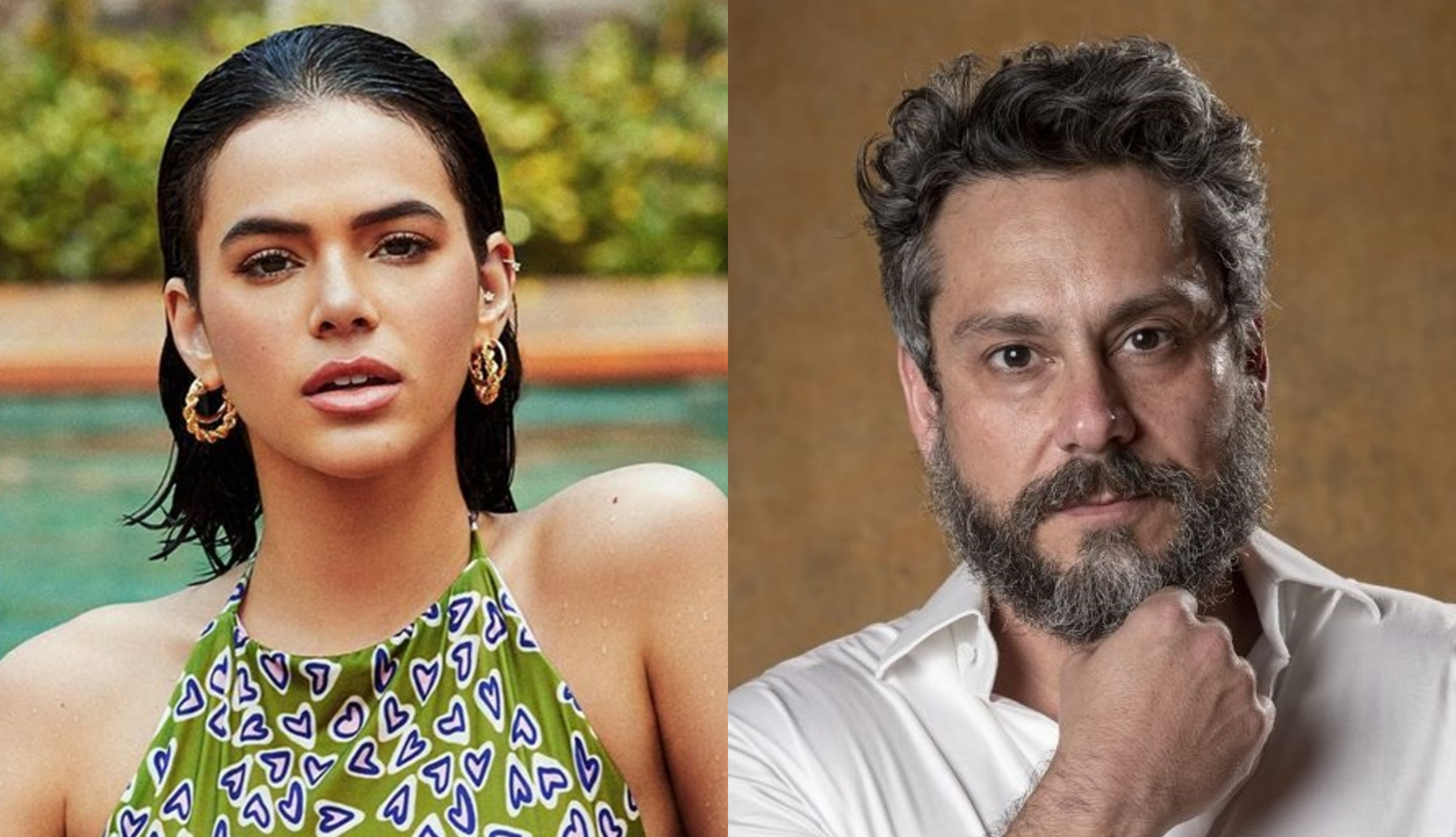 Como assim? A famosa atriz da Globo, Bruna Marquezine foi o detalhe que mais chamou atenção na foto que o ator Alexandre Nero compartilhou nas redes sociais ao lado da Família (Foto: Montagem TV Foco)