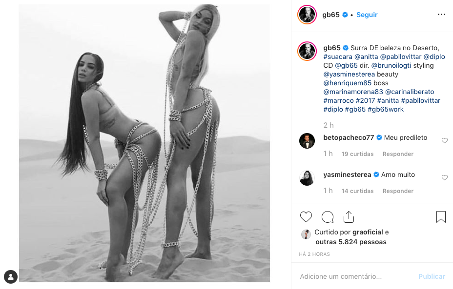 Anitta, Pabllo Vittar, Giovanni Bianco