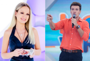 Eliana tem vencido Rodrigo Faro na audiência aos domingos (Foto: Montagem)