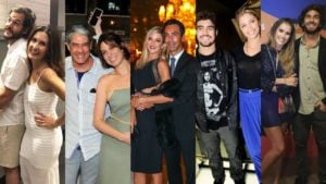 William Bonner e Natasha Dantas, Ticiane Pinheiro e César Tralli, Caio Castro e Grazi Massafera, Deborah Secco e Hugo Moura (Foto: AgNews/TV Globo/Montagem TV Foco)