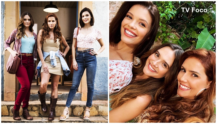 Vitória Strada, Juliana Paiva e Deborah Secco com seu novo visual em Salve-se Quem Puder 