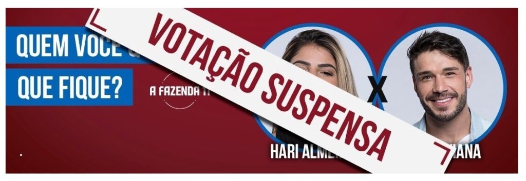 Roça entre Hariany Almeida e Lucas é suspensa em A Fazenda 11 (Foto: Reprodução/Record TV)