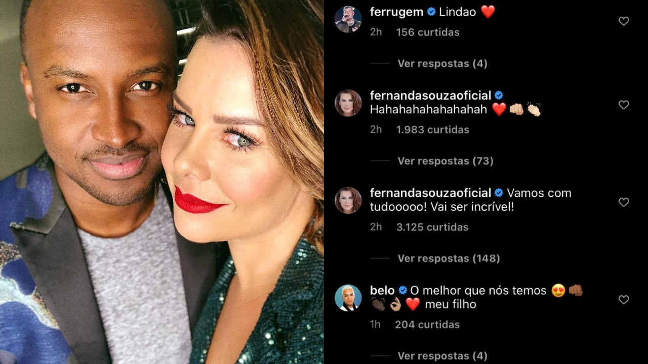 Fernanda Souza responde publicação de Thiaguinho (Foto: Reprodução/Montagem TV Foco)