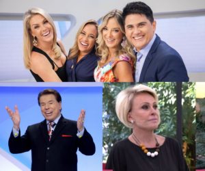 Apresentadores do Hoje em Dia, Silvio Santos e Ana Maria Braga. Foto: Reprodução