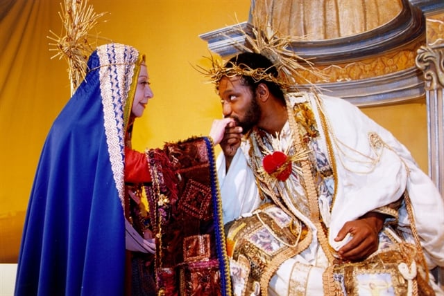 Nossa Senhora, a Compadecida (Fernanda Montenegro) e Jesus Cristo (Maurício Gonçalves) (Foto: Globo/Divulgação)