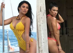 A modelo Nathy Kihara gastou mais de R$ 200 mil para ficar parecido com Kourtney Kardashian (Foto: Reprodução)