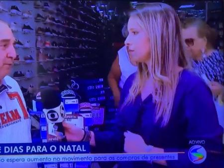 Jornalista da Globo passa mal e desmaia ao vivo durante jornal. Foto: Reprodução