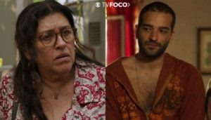 Lurdes e Sandro em Amor de Mãe (Foto: Montagem/TV Foco)