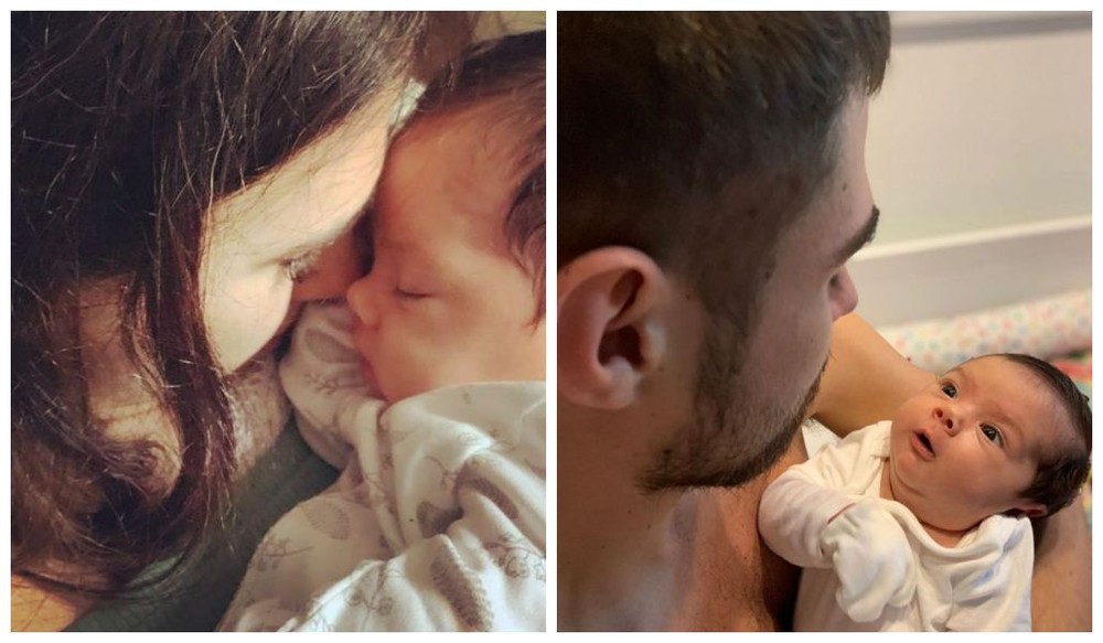 Tatá Werneck e Rafael Vitti com a filha, Clara Maria — Foto: Reprodução/Instagram