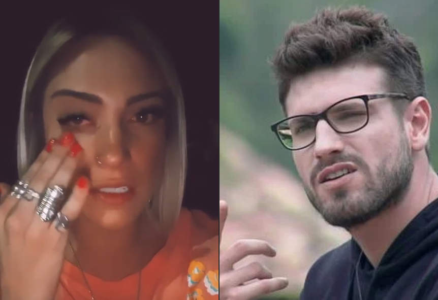 Tati Dias chora após ameças que vem sofrendo na internet após término com Guilherme Leão (Foto: Reprodução)