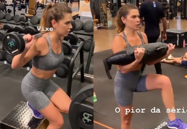 Mariana Goldfarb tem pegado pesado na academia (Foto: Reprodução/ Instagram)