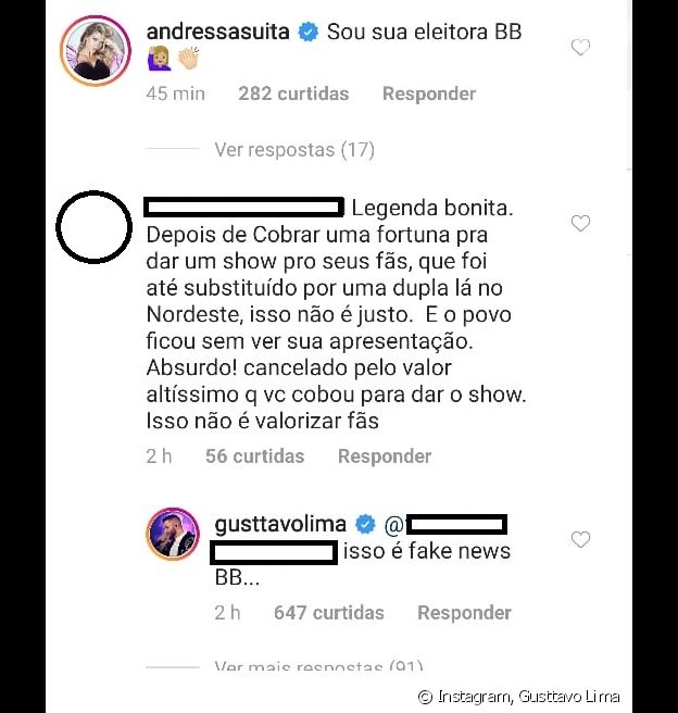 Gusttavo Lima negou a história (Foto: Reprodução/ Instagram)