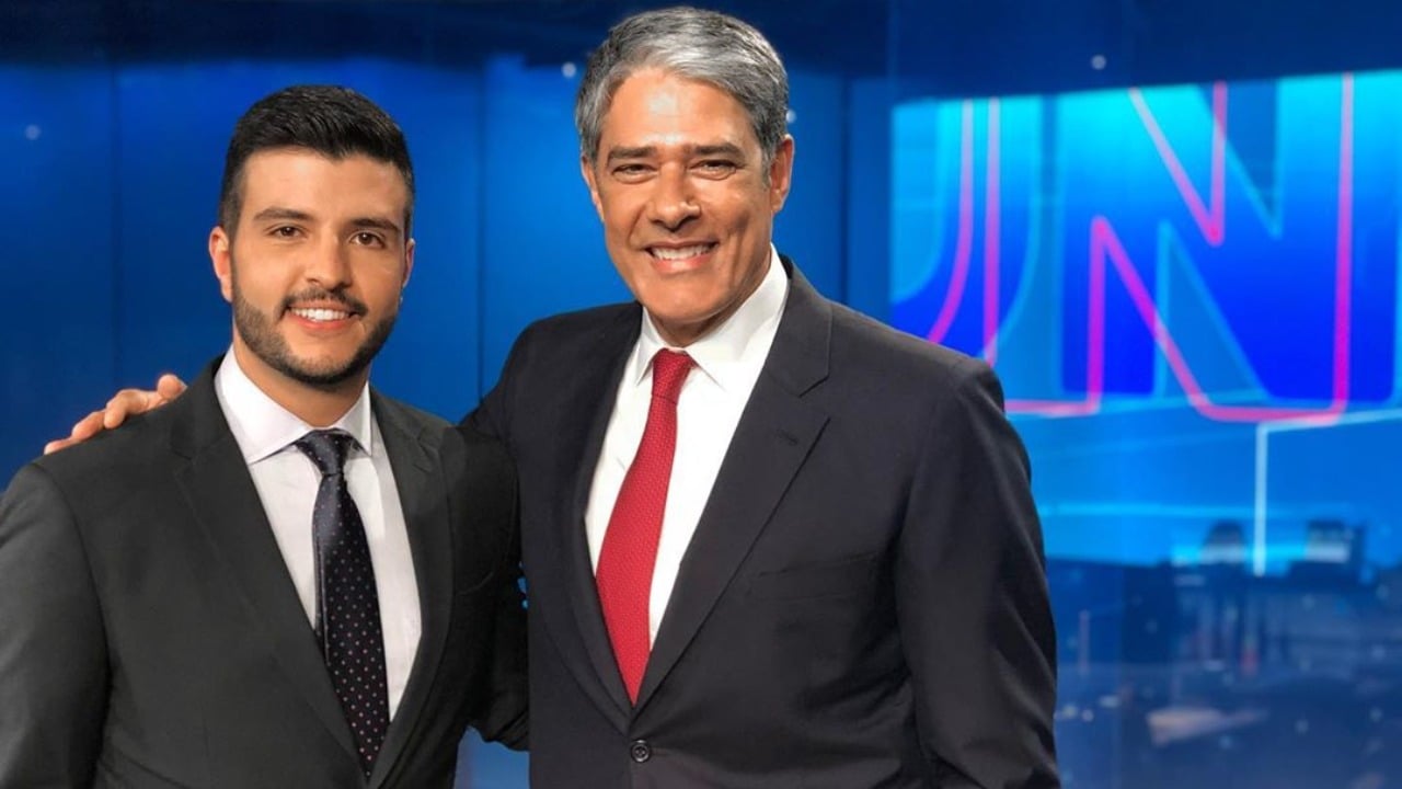 Matheus Ribeiro e William Bonner (Foto: Reprodução/Instagram)