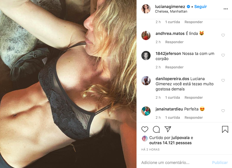 A famosa contratada da RedeTV!, Luciana Gimenez atraiu milhares de olhares ao exibir suas curvas (Foto: Reprodução/Instagram)