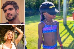 Caio Castro faz piada com filha de Giovanna Ewbank, se arrepende e apaga em seguida - Montagem: TV Foco