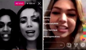 Por meio de uma live no Instagram, MC Melody e Anitta protagonizaram cenas memoráveis essa semana - Montagem: TV Foco