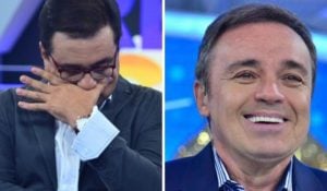 O apresentador da Record chamou a  atenção dos seus eguidores essa semana ao postar um clique raro com Gugu - Montagem: TV Foco